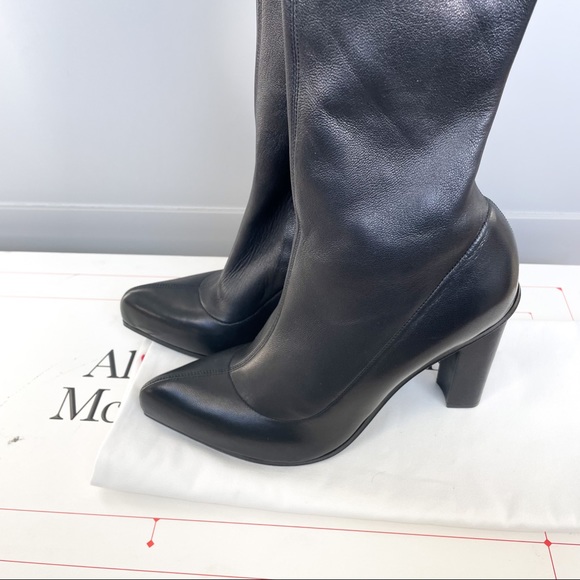 Alexander McQueen Over the Knee Knee-High Leather Boots - Picture 7 of 13
